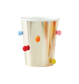 Puodeliai, auksiniai "pom pom"