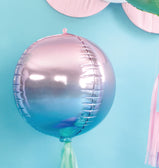 Folinis balionas Ombre, violetinis-mėlynas