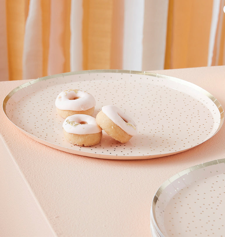 Lėkštutės "Persikinės taškuotos"