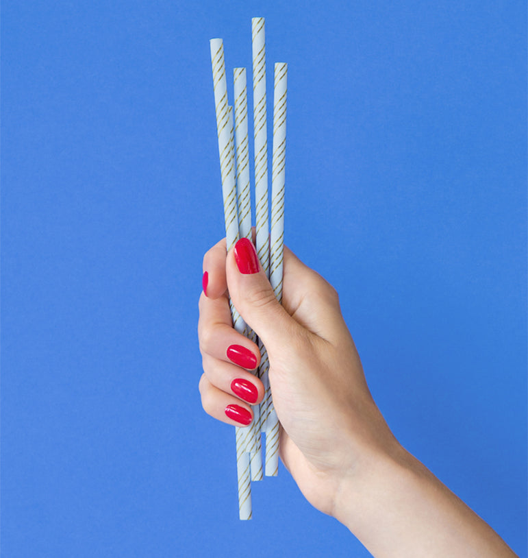 Šiaudeliai, žydri su auksu