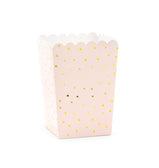 Dėžutės spragėsiams, rožinės taškuotos