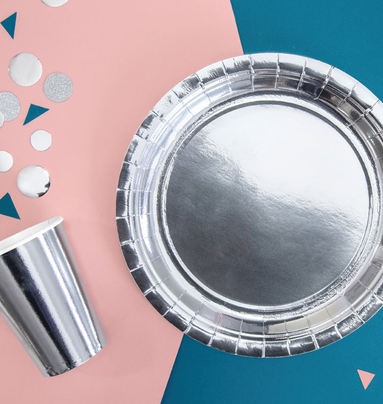 Lėkštutės, sidabrinės 23 cm