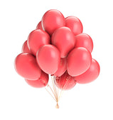 Pasteliniai raudoni balionai