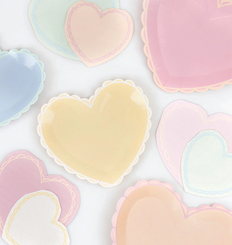 Lėkštutės "Pastelinės širdelės"