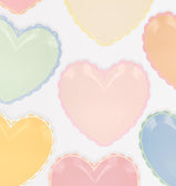 Lėkštutės "Pastelinės širdelės"