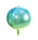 Folinis balionas Ombre, žalias-mėlynas